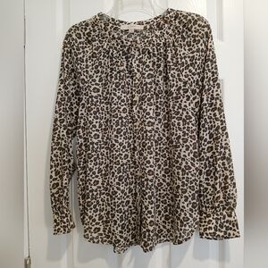 LOFT Animal Print Blouse